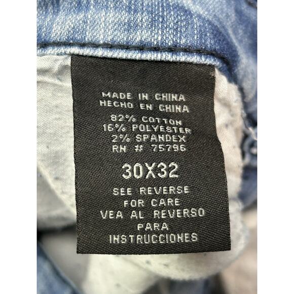 Waimea Jeans Mens 30x32 Skinny Fit Moto Biker Zipper‎ Denim Pants - Picture 10 of 12